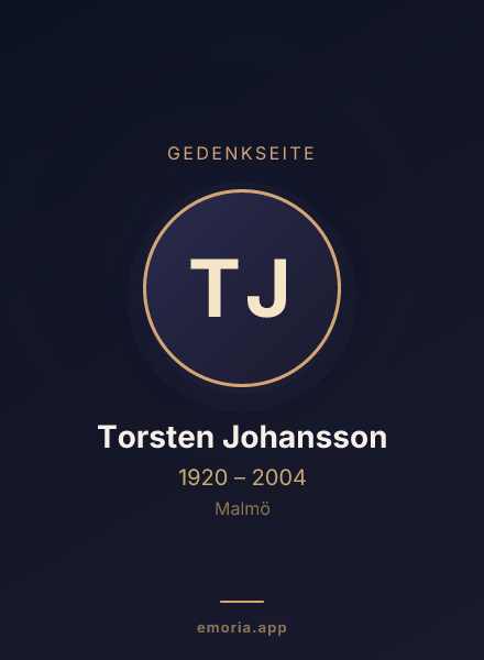 Gedenkportrait von Torsten Johansson