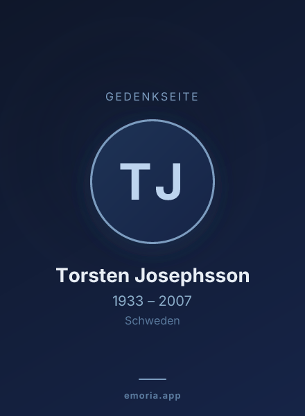 Gedenkportrait von Torsten Josephsson