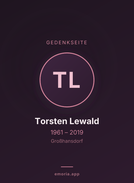 Gedenkportrait von Torsten Lewald