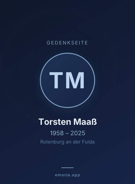 Gedenkportrait von Torsten Maaß