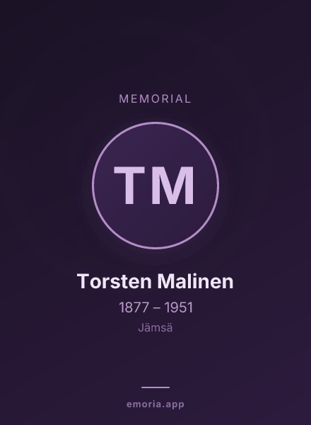Memorial portrait of Torsten Malinen
