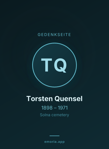 Gedenkportrait von Torsten Quensel