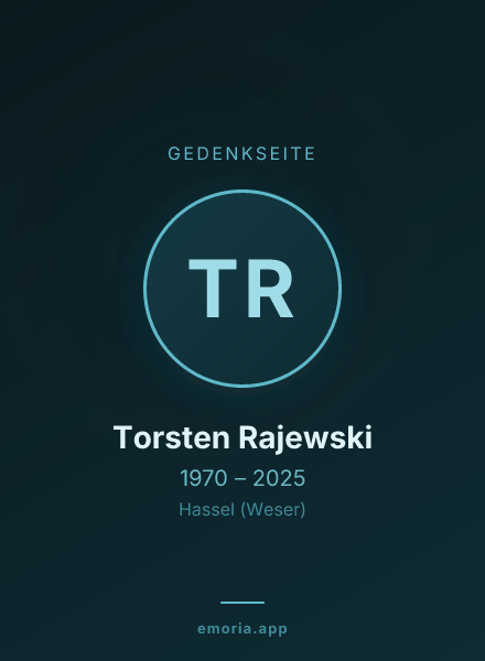 Gedenkportrait von Torsten Rajewski