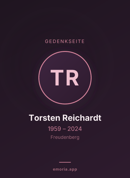 Gedenkportrait von Torsten Reichardt
