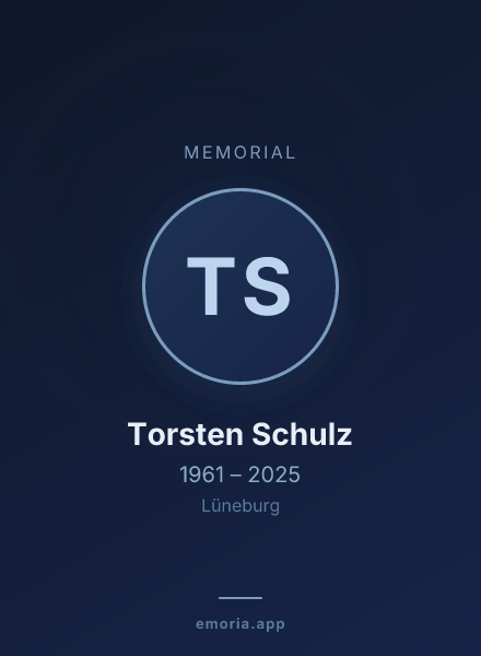 Memorial portrait of Torsten Schulz