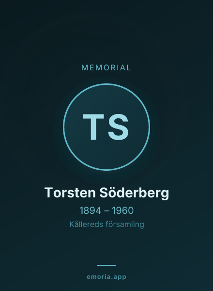 Memorial portrait of Torsten Söderberg