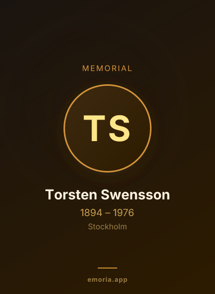 Memorial portrait of Torsten Swensson