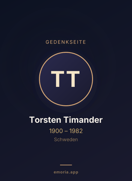 Gedenkportrait von Torsten Timander