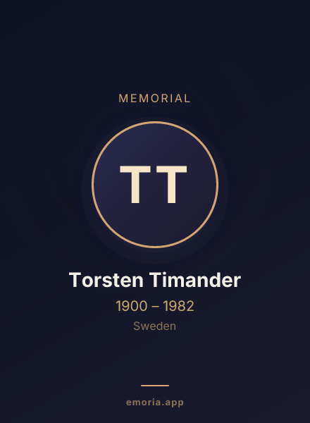 Memorial portrait of Torsten Timander