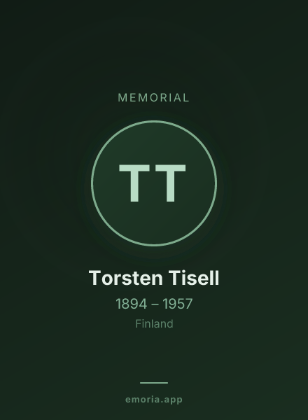 Memorial portrait of Torsten Tisell