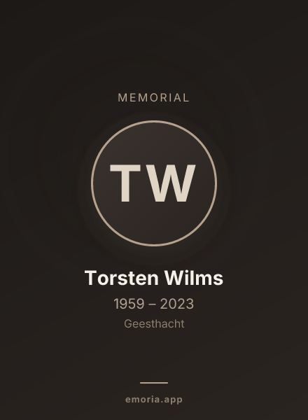 Memorial portrait of Torsten Wilms