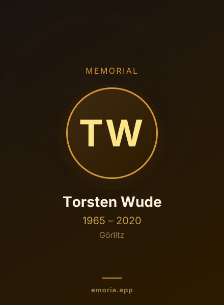 Memorial portrait of Torsten Wude