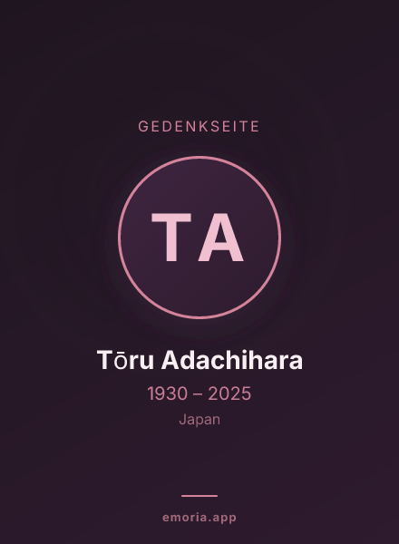 Gedenkportrait von Tōru Adachihara