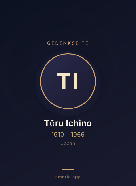 Gedenkportrait von Tōru Ichino