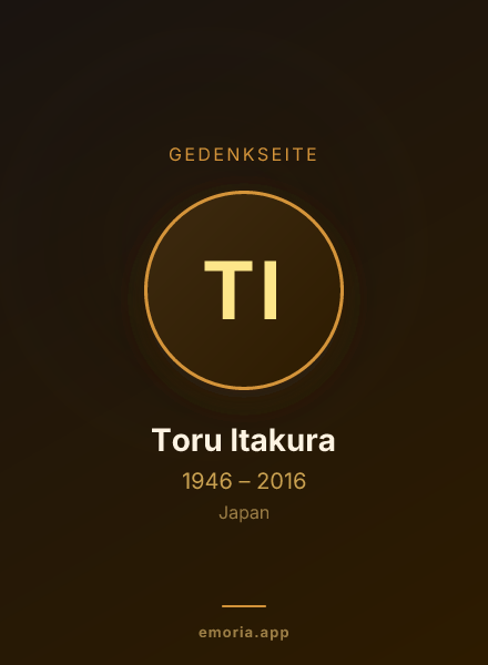 Gedenkportrait von Toru Itakura