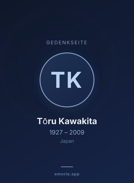 Gedenkportrait von Tōru Kawakita