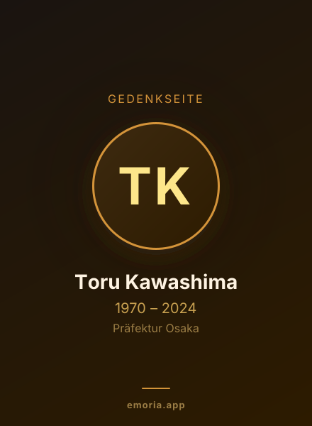 Gedenkportrait von Toru Kawashima
