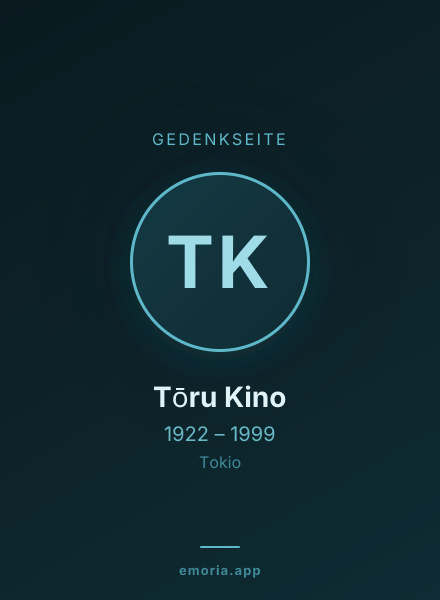 Gedenkportrait von Tōru Kino