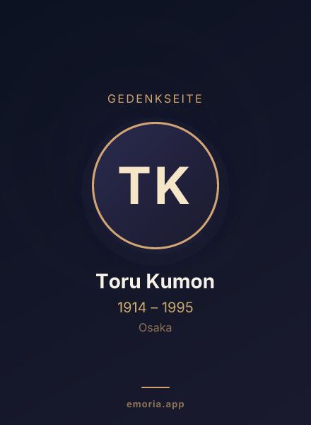 Gedenkportrait von Toru Kumon