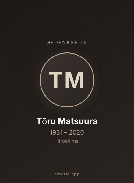 Gedenkportrait von Tōru Matsuura