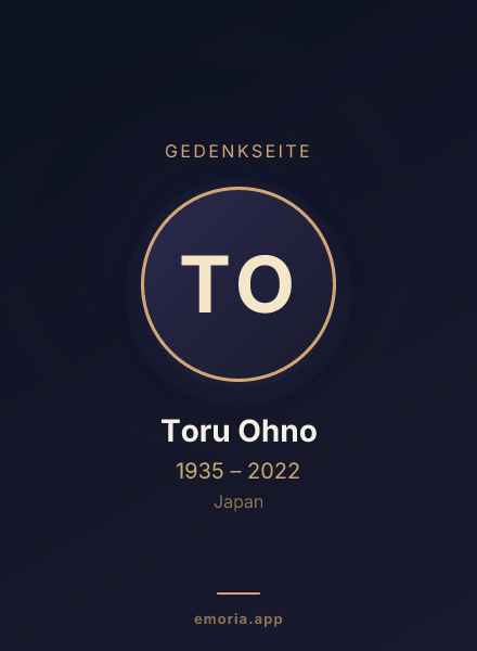 Gedenkportrait von Toru Ohno