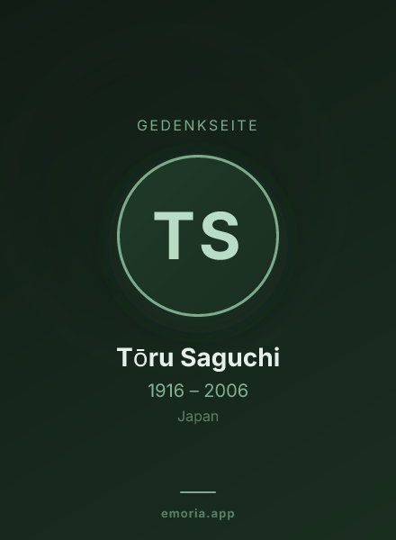 Gedenkportrait von Tōru Saguchi