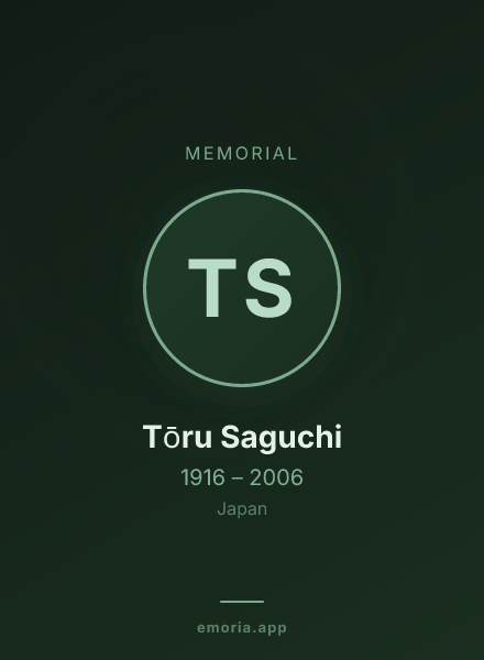 Memorial portrait of Tōru Saguchi