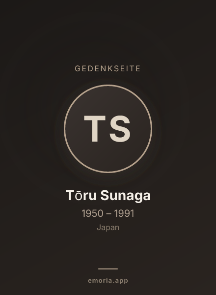 Gedenkportrait von Tōru Sunaga
