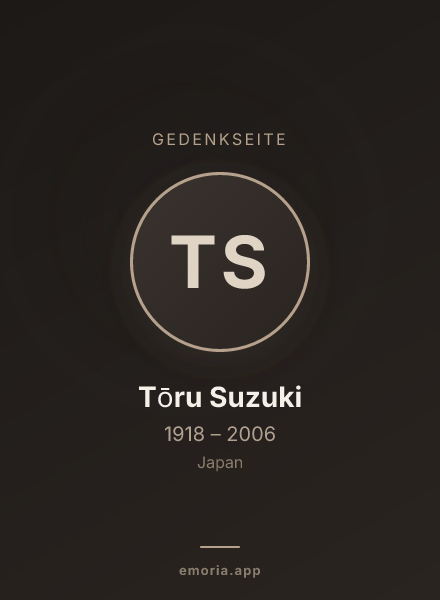 Gedenkportrait von Tōru Suzuki