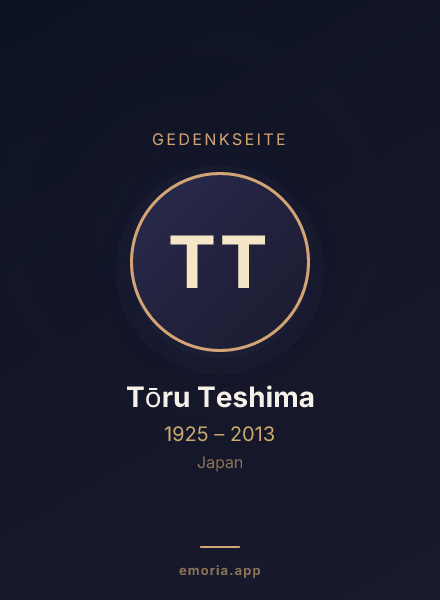 Gedenkportrait von Tōru Teshima