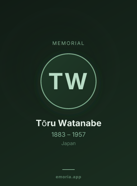 Memorial portrait of Tōru Watanabe