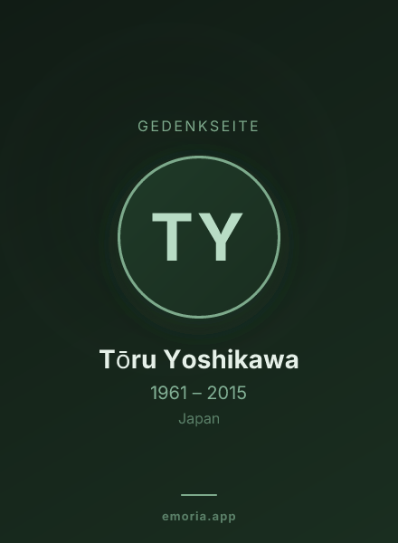 Gedenkportrait von Tōru Yoshikawa