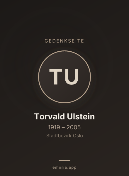 Gedenkportrait von Torvald Ulstein