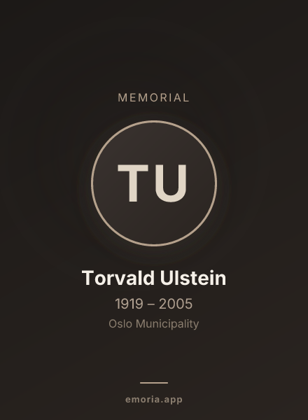 Memorial portrait of Torvald Ulstein