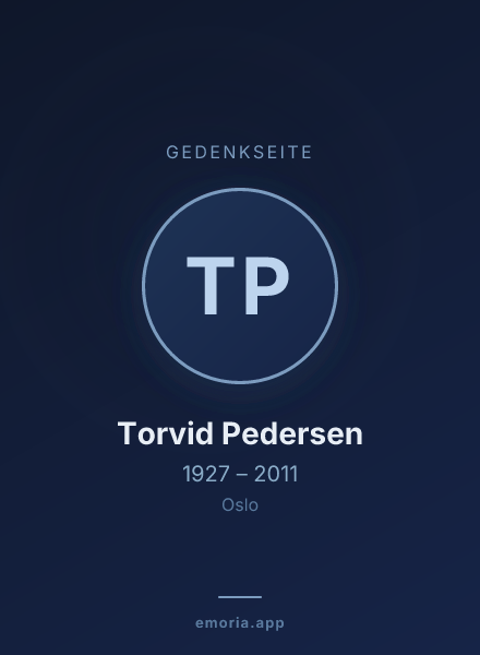 Gedenkportrait von Torvid Pedersen