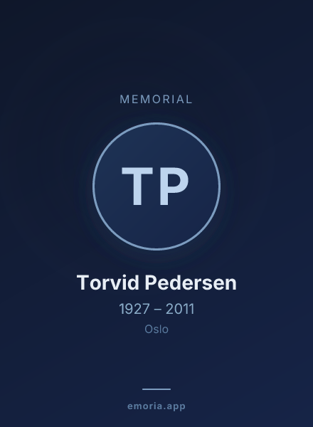 Memorial portrait of Torvid Pedersen