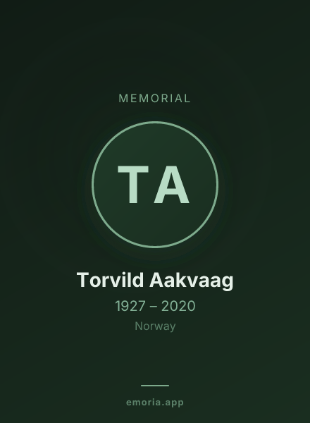 Memorial portrait of Torvild Aakvaag