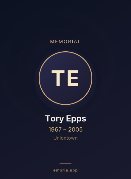 Memorial portrait of Tory Epps