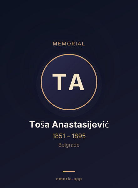 Memorial portrait of Toša Anastasijević