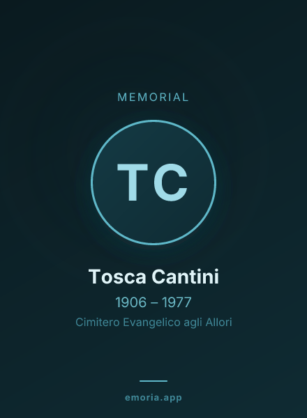 Memorial portrait of Tosca Cantini
