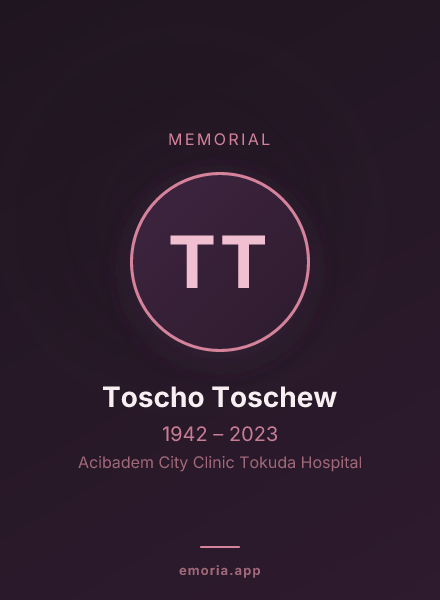 Memorial portrait of Toscho Toschew