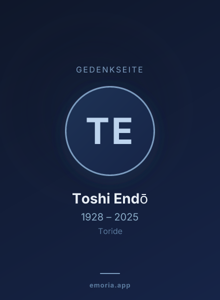 Gedenkportrait von Toshi Endō