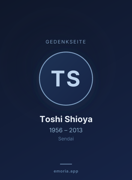 Gedenkportrait von Toshi Shioya