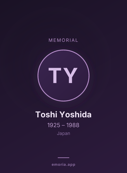 Memorial portrait of Toshi Yoshida