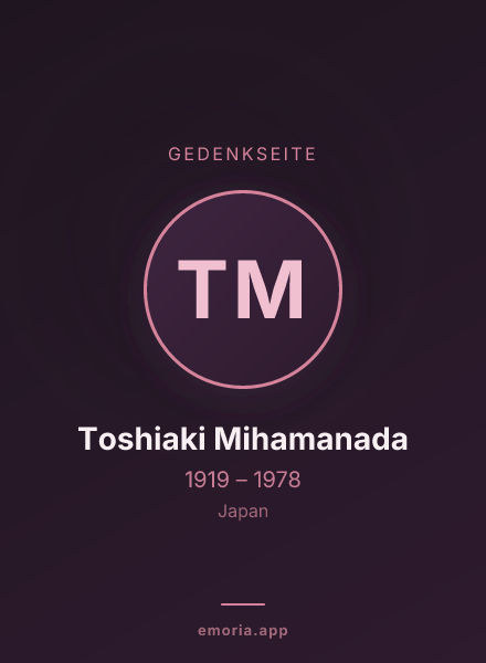 Gedenkportrait von Toshiaki Mihamanada
