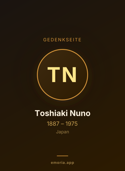 Gedenkportrait von Toshiaki Nuno