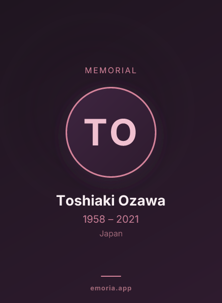 Memorial portrait of Toshiaki Ozawa