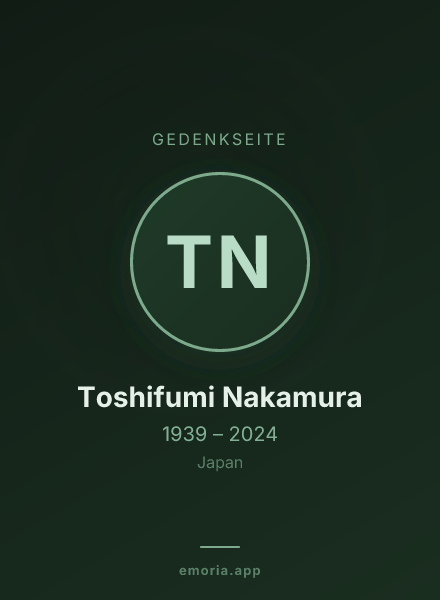 Gedenkportrait von Toshifumi Nakamura
