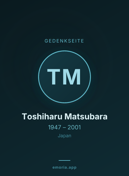 Gedenkportrait von Toshiharu Matsubara