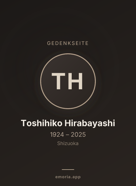 Gedenkportrait von Toshihiko Hirabayashi